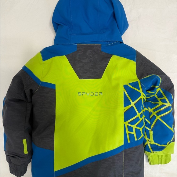 Spyder Blue and Green Hooded Jacket - Picture 5 of 5